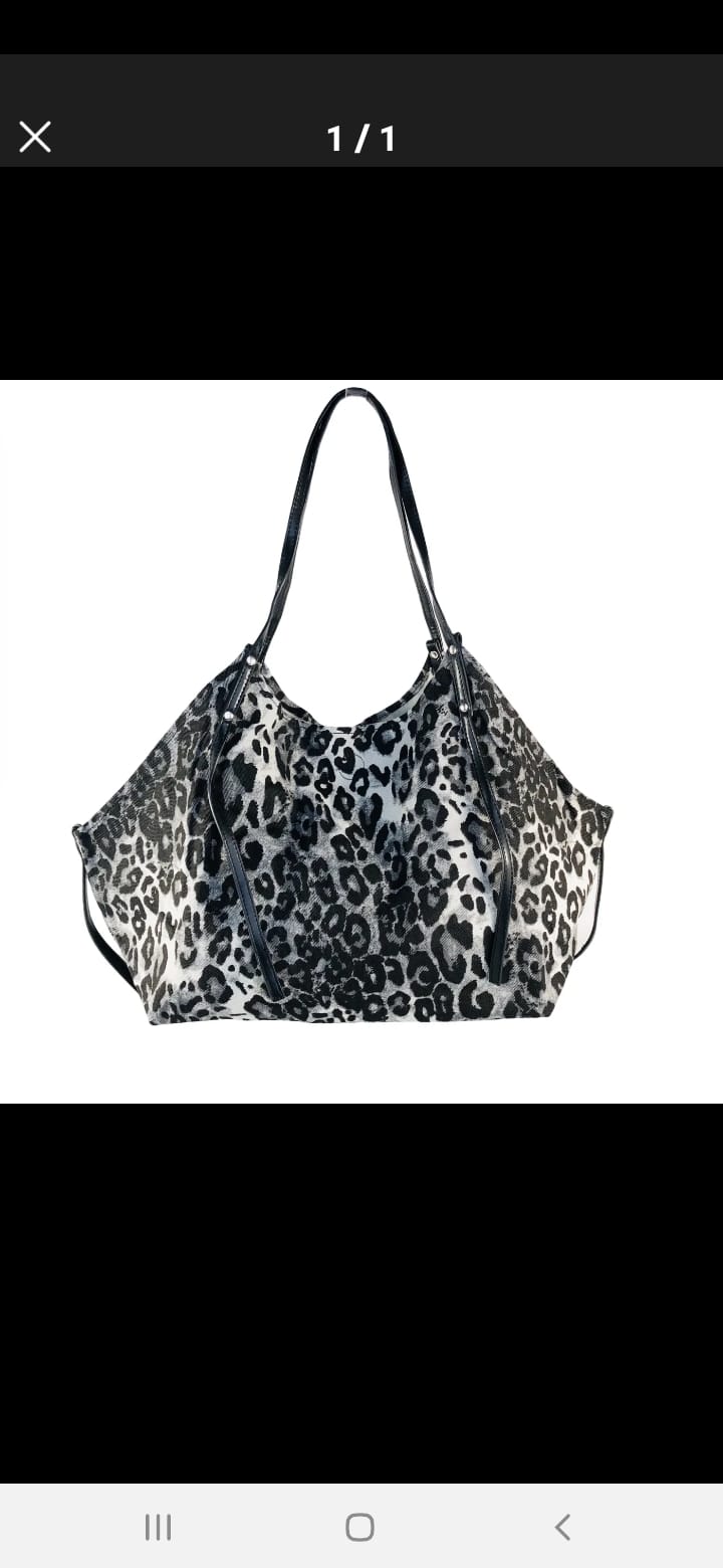 maxi borsa leopardata grey