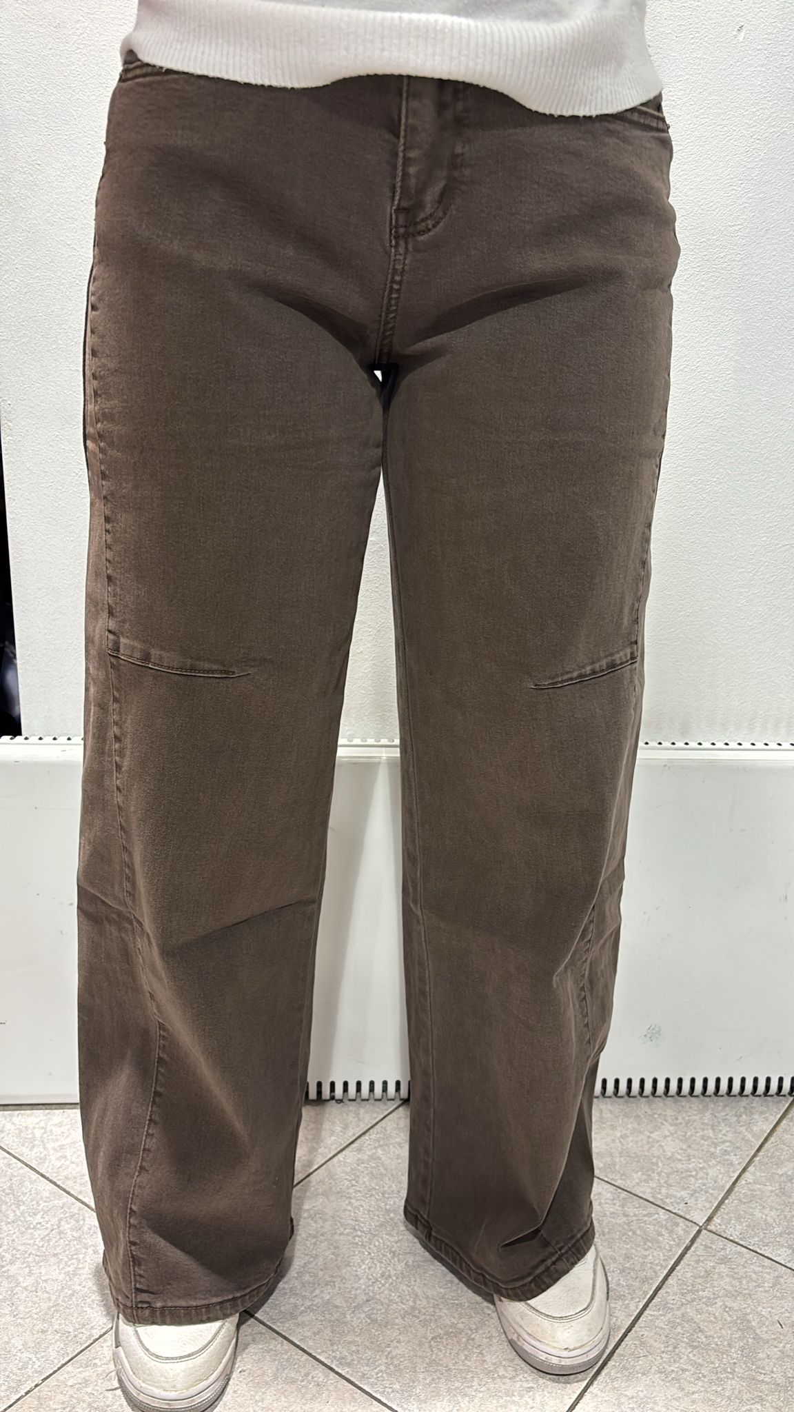 jeans palazzo marrone