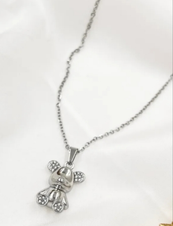 Collana Teddy medium argento