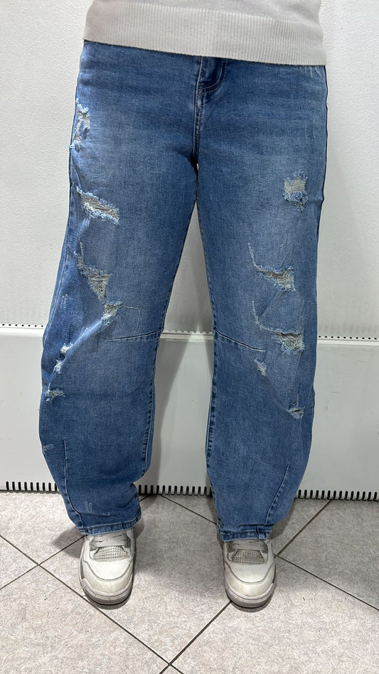 jeans baloon con strappi