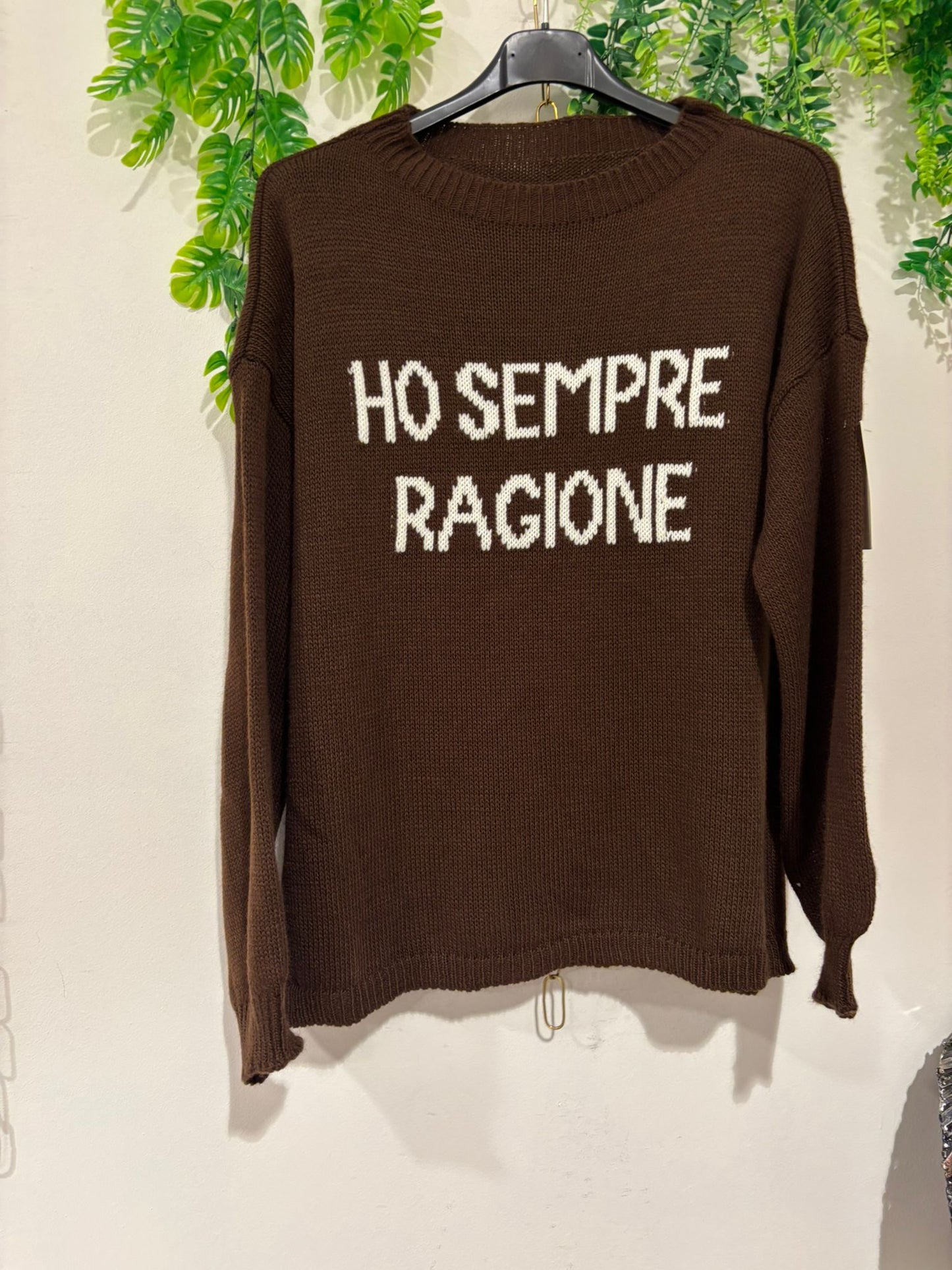 maglione ho sempre ragione-taglia unica-la bottega di cristina
