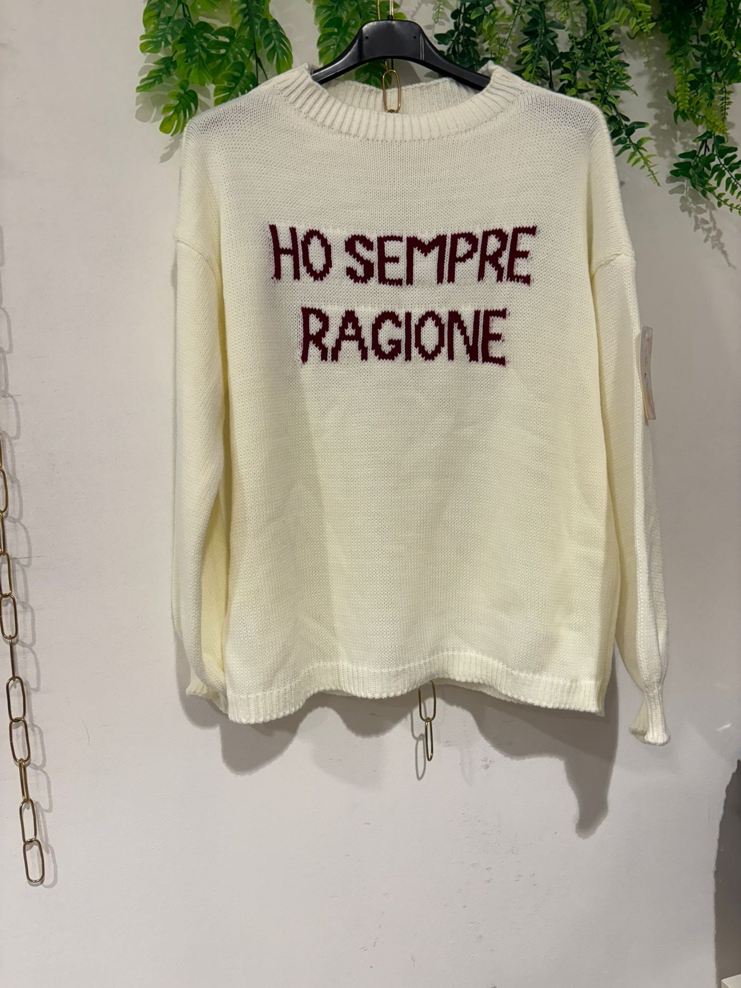 maglione ho sempre ragione-taglia unica-la bottega di cristina